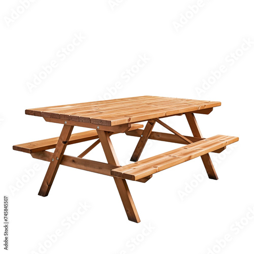 Picnic Table isolated on transparent background
