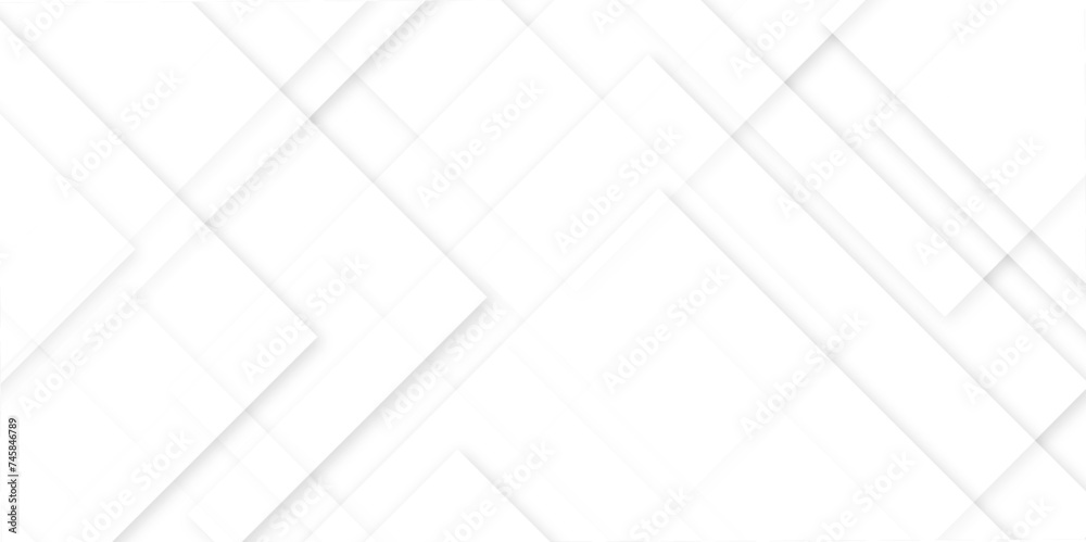 Abstract white diamond triangle and square shape in modern pattern background .Abstract seamless modern white color transparent technology concept geometric line vector background design .