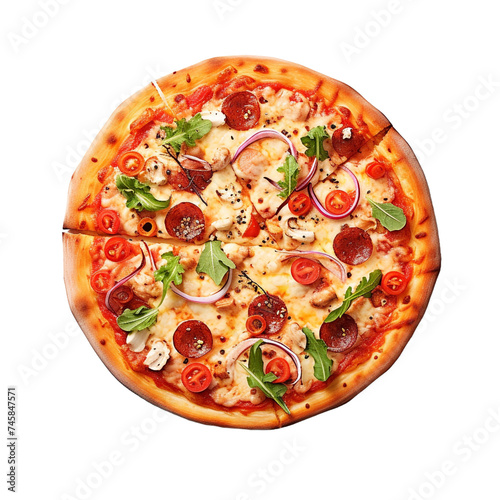 Pictou County Pizza isolated on transparent background photo