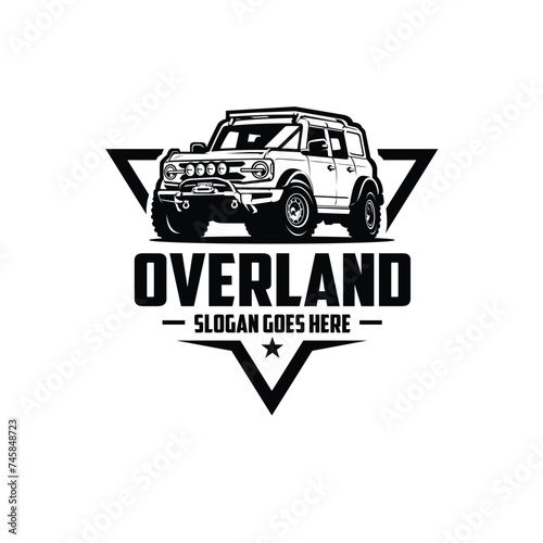 Overland offroad vehicle logo emblem vector isolated, Best for automotive related industry