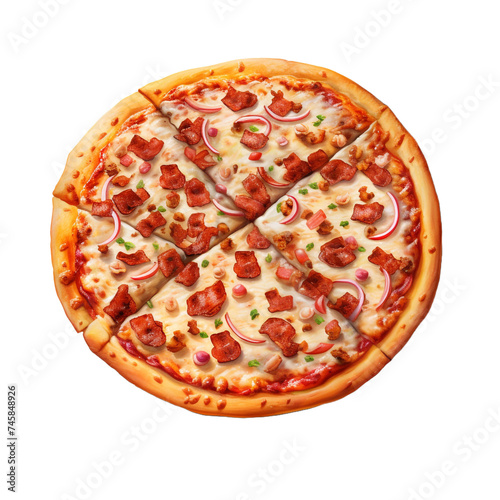 Pictou County Pizza isolated on transparent background photo