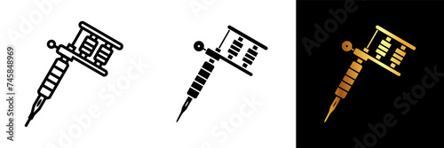 Tattoo Machine icon. This symbol encapsulates the precision, creativity, and cultural significance embedded in the world of body art, making it a perfect addition to tattoo-related designs.