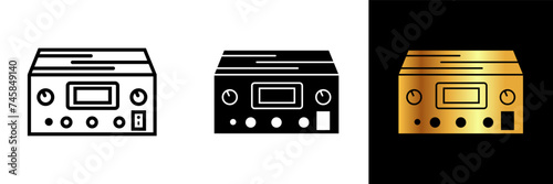 Tattoo Power Supply icon. This symbolizes not just an electronic device, but a vital tool in the art of tattooing, providing stability, control, and adaptability for tattoo artists.