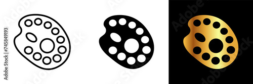 Artist Palette icon. More than just an image, this icon embodies the essence of creativity, color blending, and the infinite possibilities that an artist's palette holds.