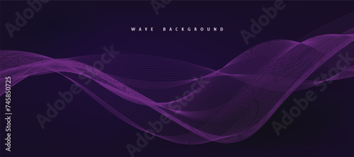 Abstract digital technology futuristic purple gradient background.