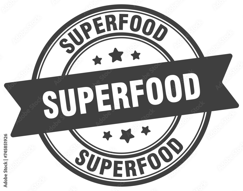 superfood stamp. superfood label on transparent background. round sign
