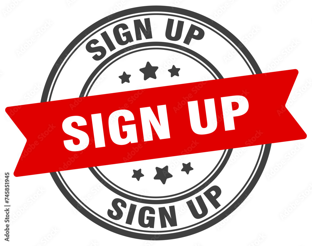 sign up stamp. sign up label on transparent background. round sign sign up stamp. sign up label on transparent background. round sign