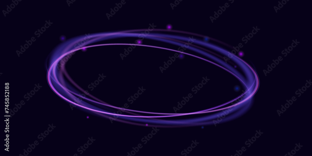 Neon ellipse in the form of speed. Glowing spiral. Abstract neon color glowing lines background. The energy flow tunnel. Shine round frame with light circles light effect Neon ellipse in the form of speed. Glowing spiral. Abstract neon color glowing lines background. The energy flow tunnel. Shine round frame with light circles light effect