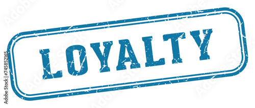 loyalty stamp. loyalty rectangular stamp on white background