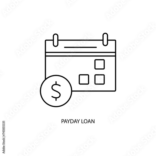 payday loan concept line icon. Simple element illustration. payday loan concept outline symbol design.