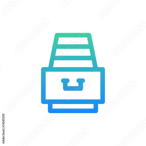Document Cabinet Gradient Linear Style