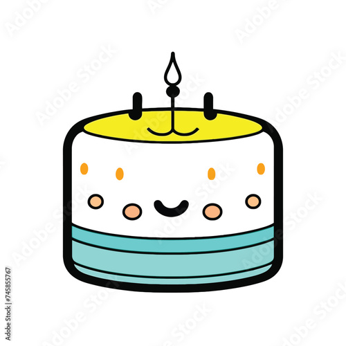 birthday cake with candles