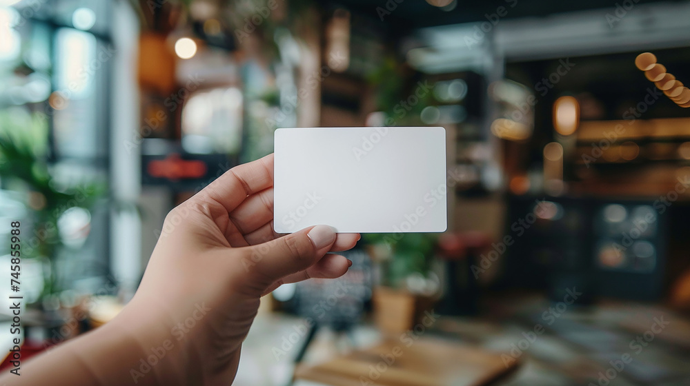 Hand hold blank white card mockup with rounded corners. Hand hold blank white card mockup with rounded corners.