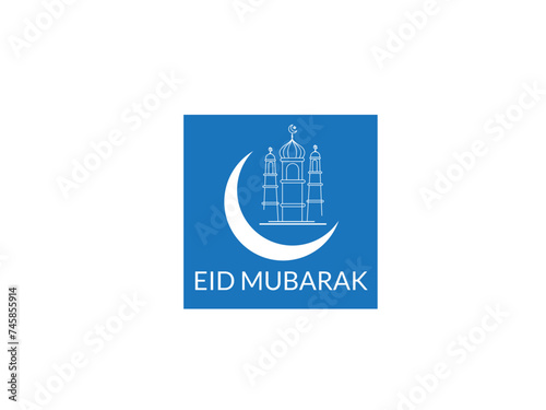 Eid mubarak logo, icon, vector, button, illustration, symbol, design, web, sign, buttons, logo, business, circle, art, icons, metal, round, text, font, concept.