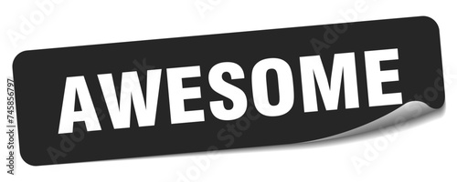 awesome sticker. awesome label