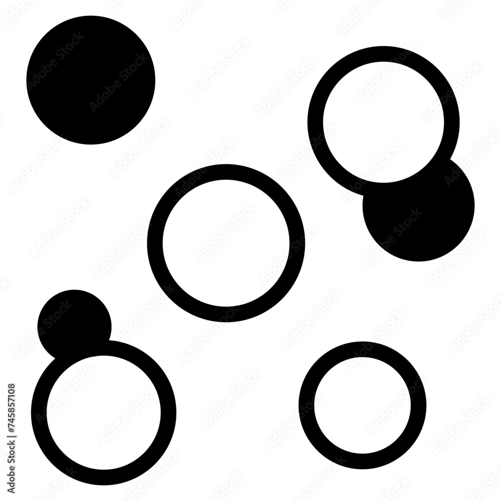 Bubble icon, Soap foam, fizzy drink, oxygen bubbles icon