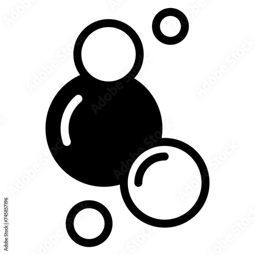 Bubble icon, Soap foam, fizzy drink, oxygen bubbles icon