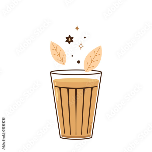 Indian hot drink vector. Indian chai icon. Chai is Indian drink. Kerala tea shop illustration vector eps. Indian Kerala roadside. Kerala tea shop line drawing. Kerala Old.