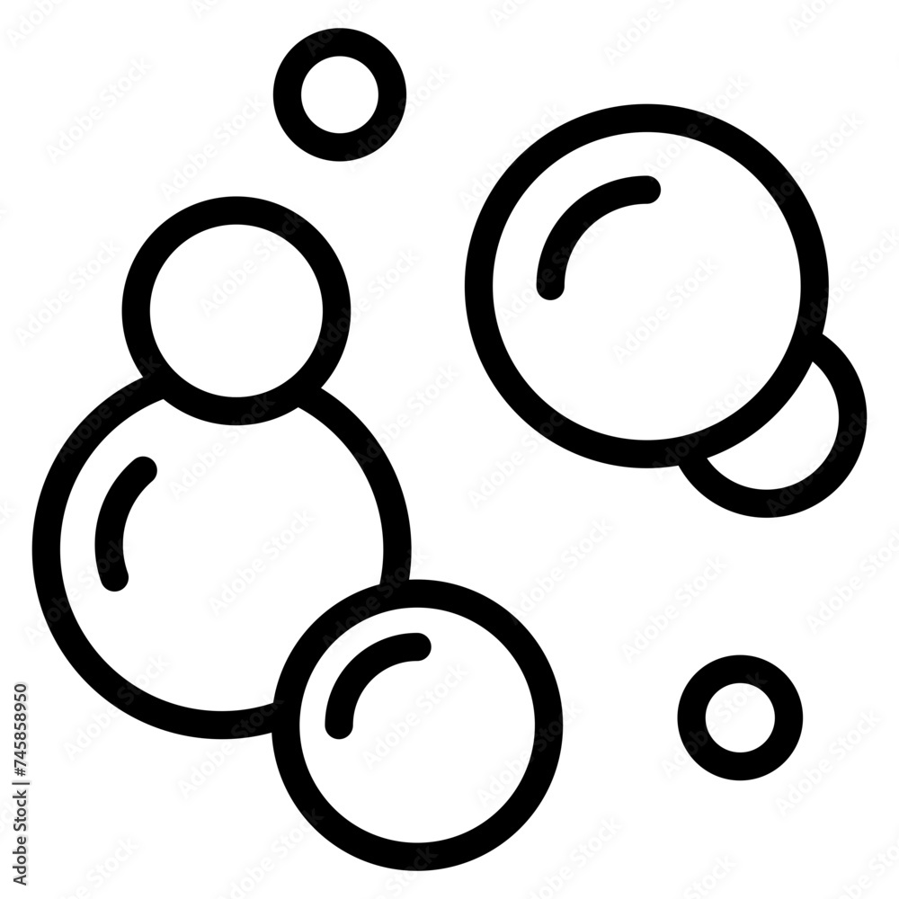 Bubble icon, Soap foam, fizzy drink, oxygen bubbles icon Bubble icon, Soap foam, fizzy drink, oxygen bubbles icon