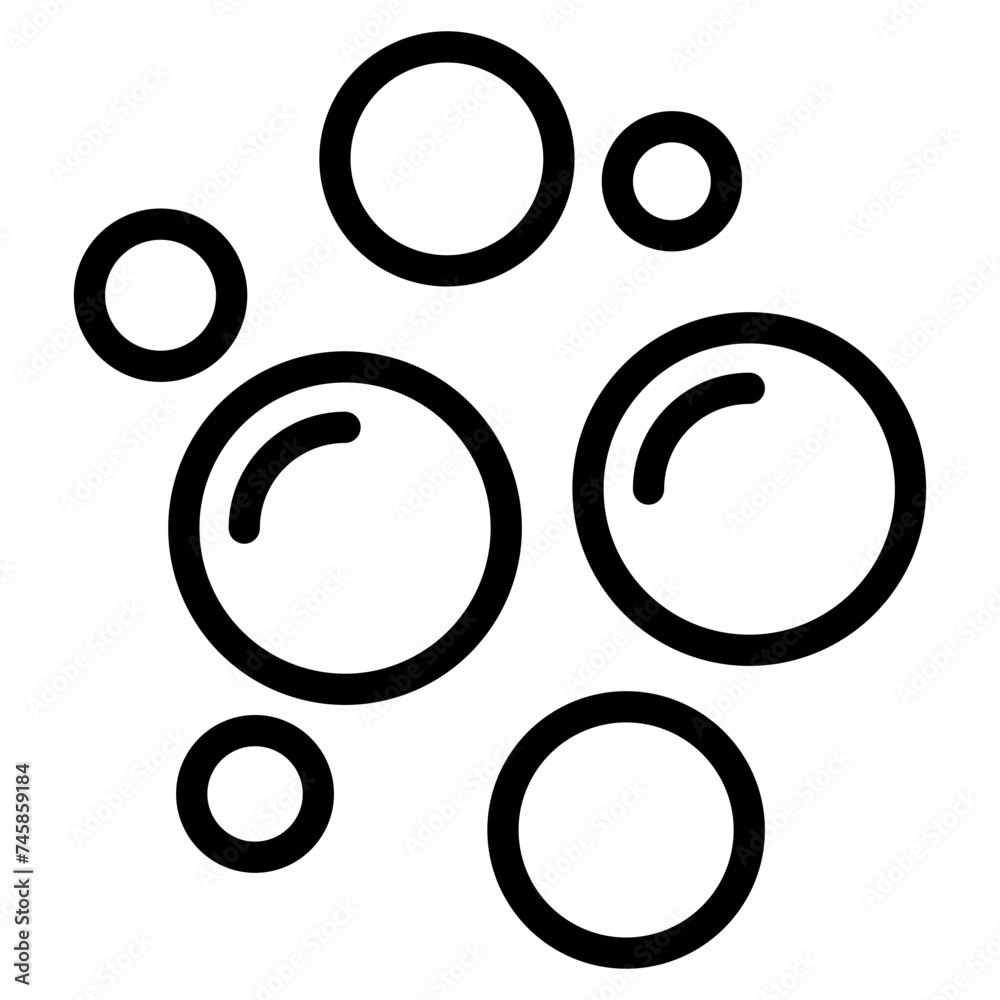 Bubble icon, Soap foam, fizzy drink, oxygen bubbles icon Bubble icon, Soap foam, fizzy drink, oxygen bubbles icon