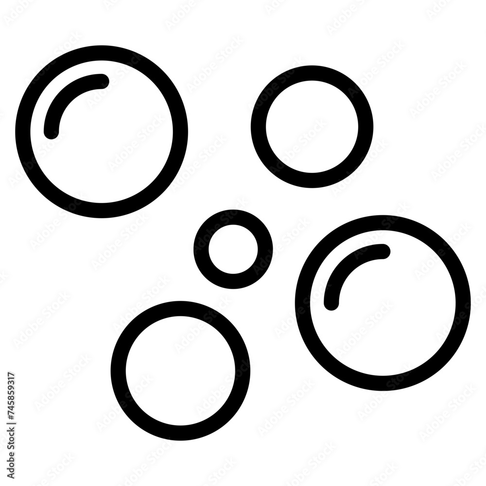 Bubble icon, Soap foam, fizzy drink, oxygen bubbles icon