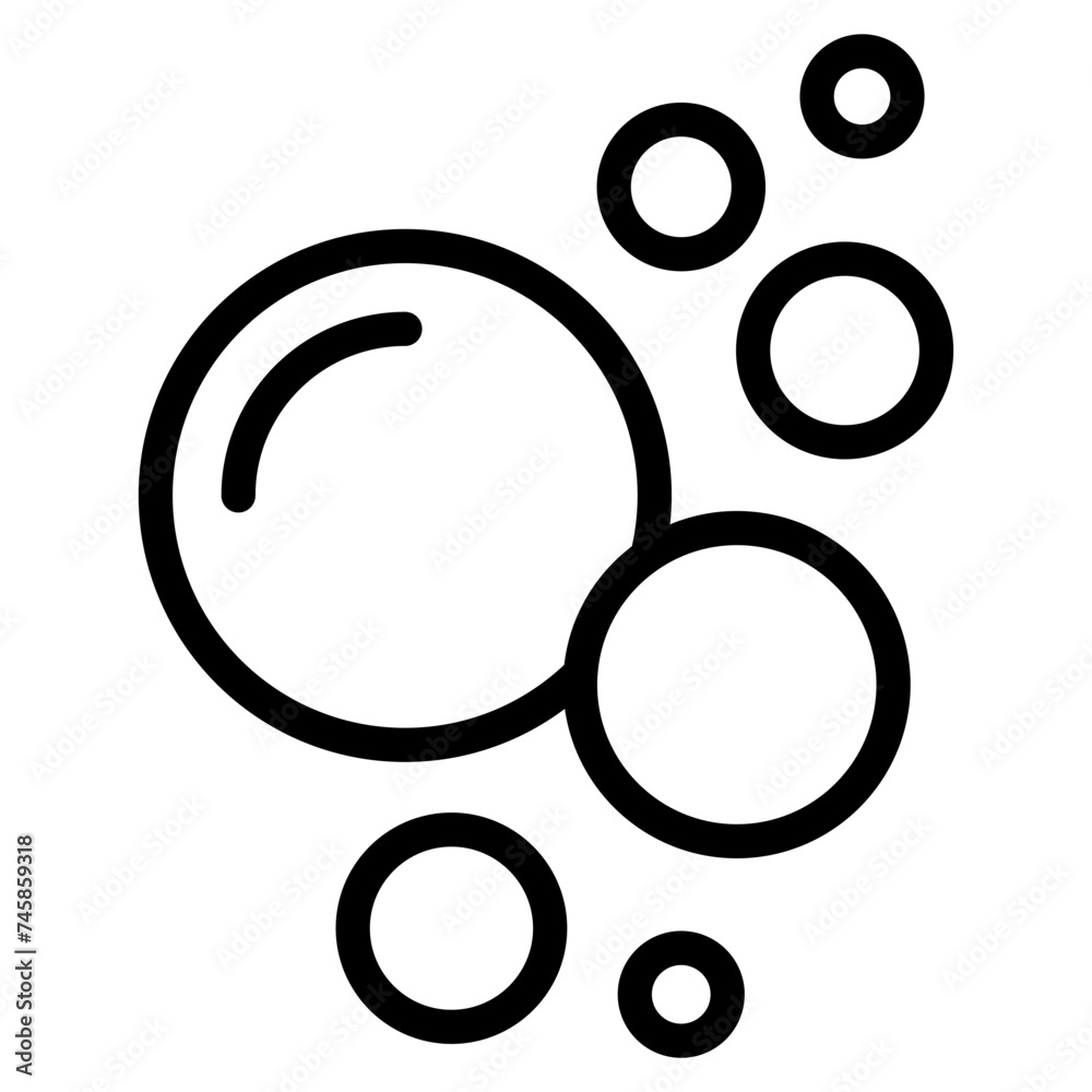 Bubble icon, Soap foam, fizzy drink, oxygen bubbles icon