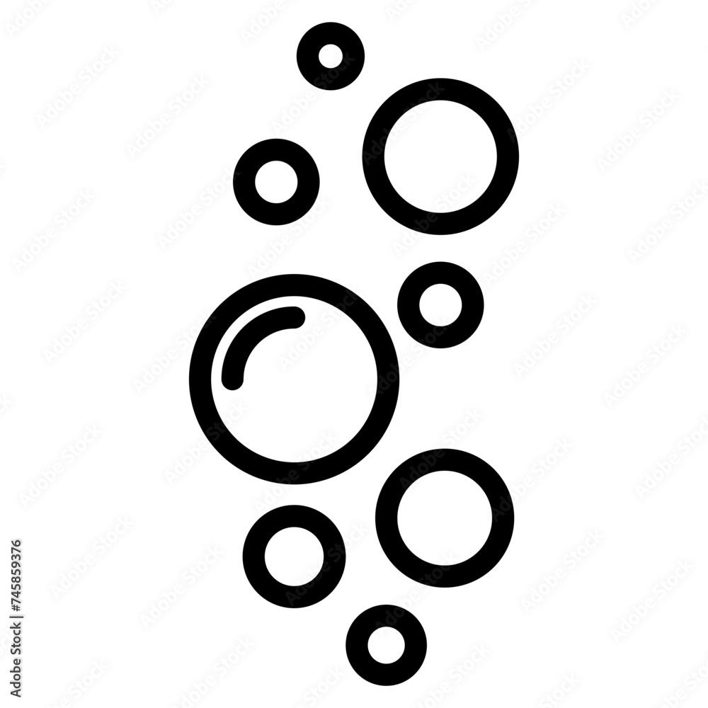 Bubble icon, Soap foam, fizzy drink, oxygen bubbles icon Bubble icon, Soap foam, fizzy drink, oxygen bubbles icon