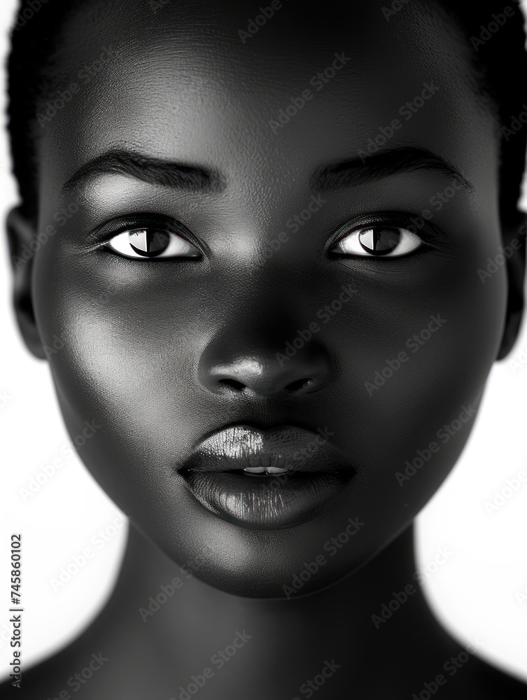 Mystery in Monochrome: A Portrait of Enigmatic Silence Mystery in Monochrome: A Portrait of Enigmatic Silence