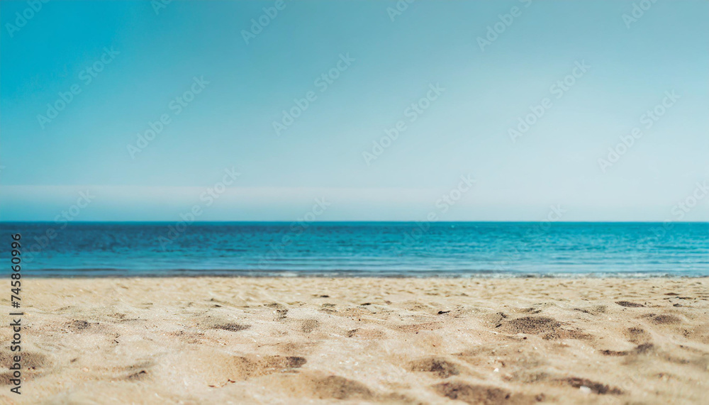 Beautiful white beach and blue ocean at the sunny summer day. Beautiful white beach and blue ocean at the sunny summer day.