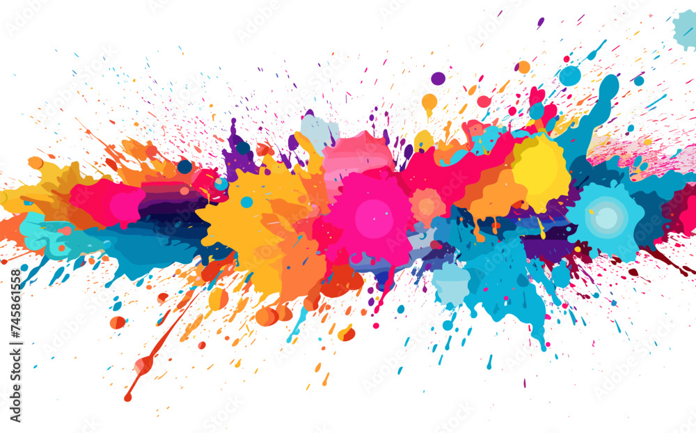 Fototapeta premium Paint splatter vector colorful background illustration vector