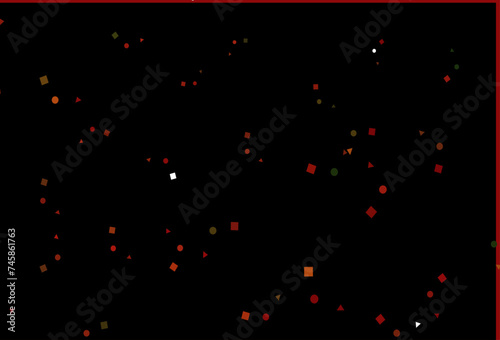 Light Green, Red vector pattern in polygonal style with circles.