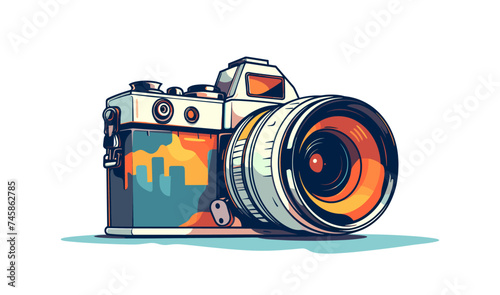 photocamera vector flat minimalistic isolated illustration