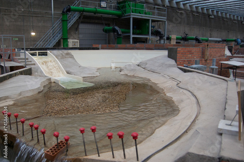 Fotografie river hydraulic physical modelling