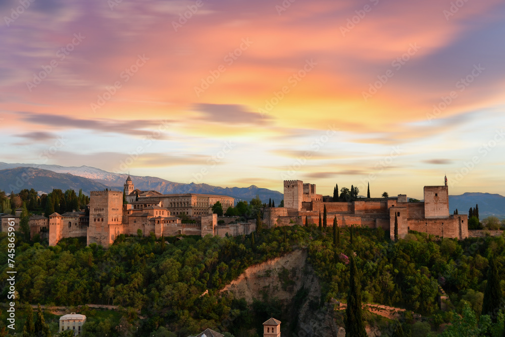 Atardecer en la Alhambra
