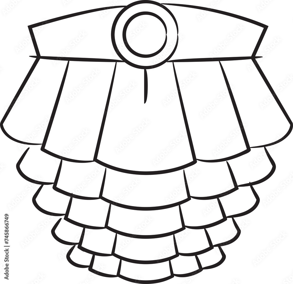 Hand Drawn Ruffled Skirt Illustration Hand Drawn Ruffled Skirt Illustration
