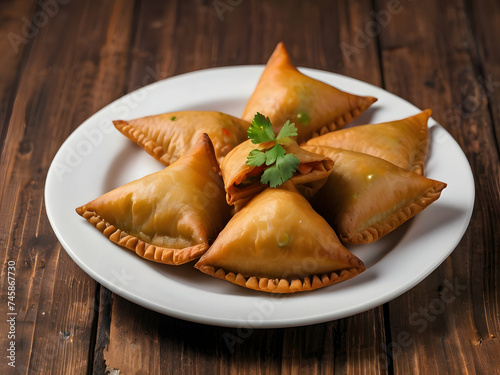 delicious samosa on white plate