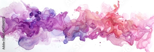 Abstract swirls of colorful paint - Vibrant swirls of pink and purple paint create a fluid and artistic abstract background