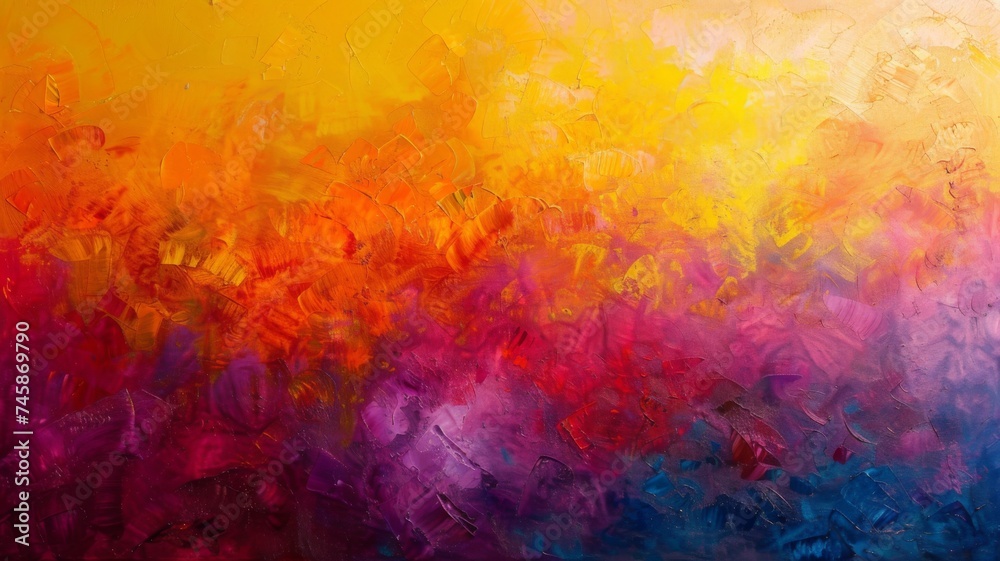 Colorful abstract oil painting texture - Vibrant, expressive oil paint strokes creating a multicolored abstract background, invoking creativity and inspiration