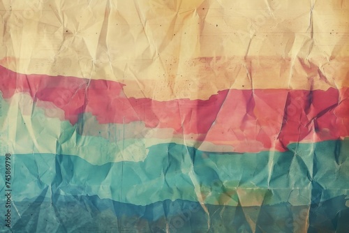 Colorful abstract of crumpled paper - Wide array of colors shine through this abstract crumpled paper texture, simulating a dynamic and cheerful mood