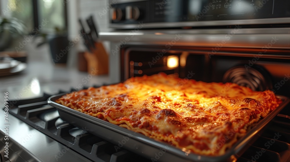 Golden Baked Lasagna Fresh from the Oven Golden Baked Lasagna Fresh from the Oven