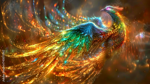 Magical fairy-tale phoenix bird © Kondor83