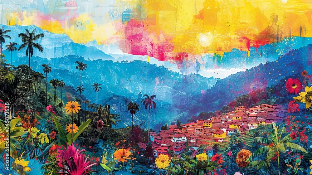 Heart of Colombia: Biodiversity and Festivals Collage