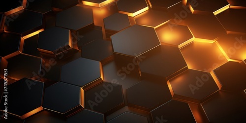 Glowing Hexagonals in the Dark Generative AI © Johnathan