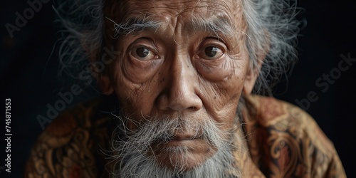 Highly detailed close-up of an elderly man's face, showcasing character and life experience
