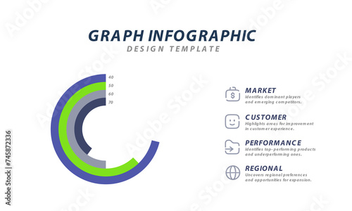 Flat chart, graph. Simply color editable. Infographics elements