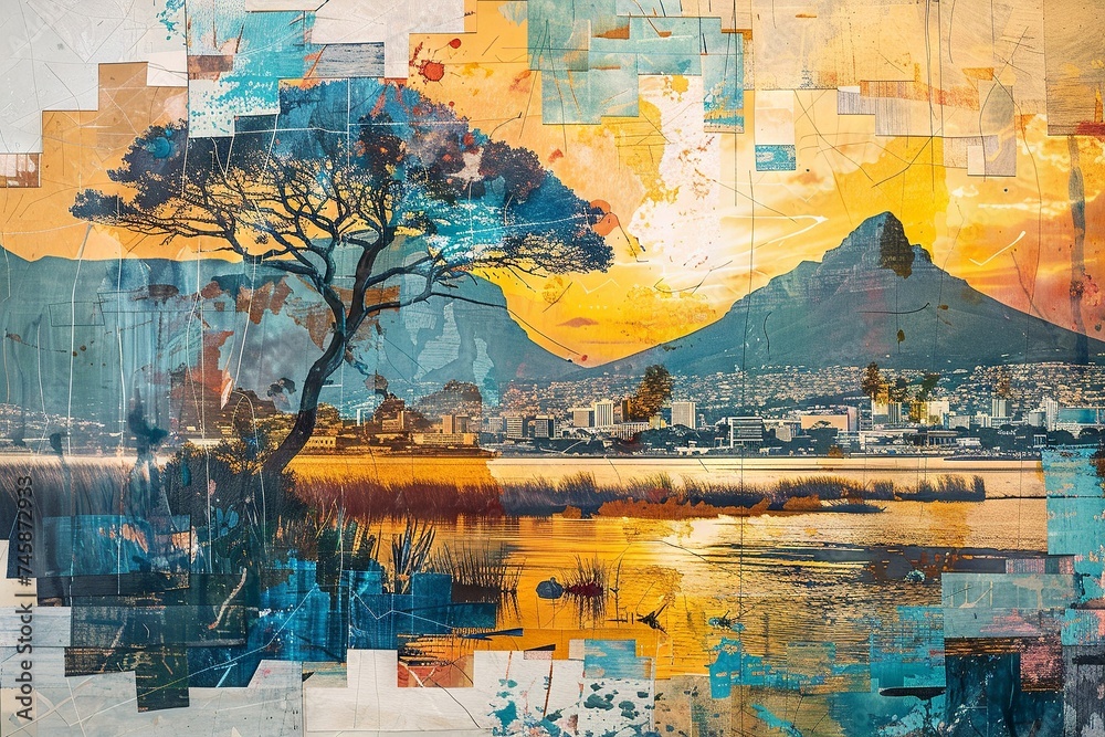 Fototapeta premium South African Harmony in Landscapes Collage