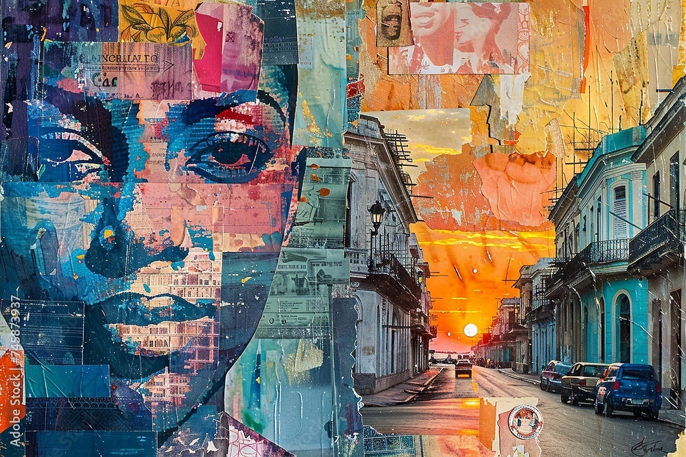 Fototapeta premium Cuban Harmony: Culture and Landscapes Collage