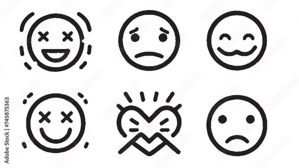 Fototapeta premium FACE ICONS
