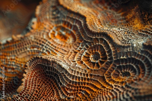 Detailed microscopic view of rust on metal showcasing texture and patterns