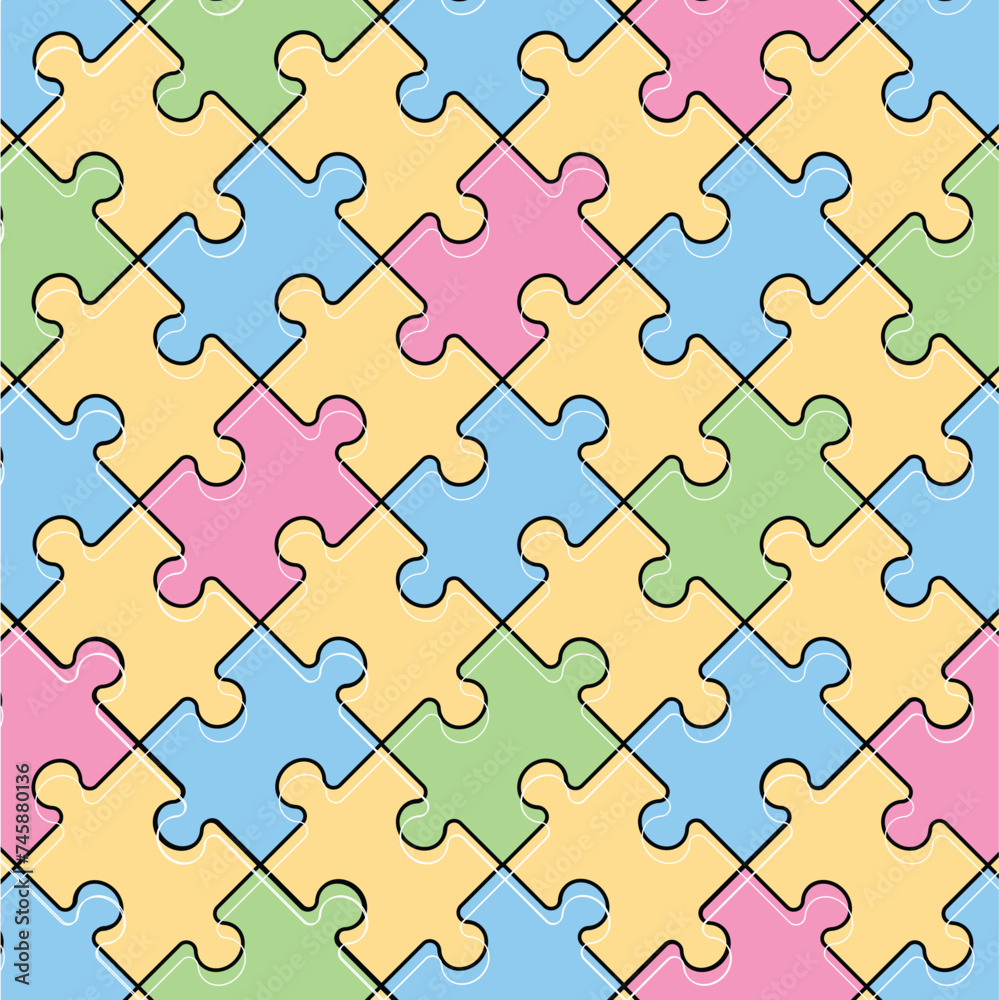 Puzzle pieces pattern background Puzzle pieces pattern background